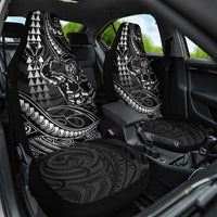 Hawaii Ikaika Warrior Helmet Car Seat Cover Black Tribal Tattoo
