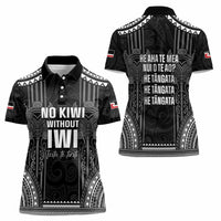 Aotearoa Toitu Te Tiriti Women Polo Shirt No Kiwi Without Iwi