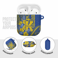 Hawaii Kaiser High School AirPods Case Tribal Tattoo With Hibiscus Flowers