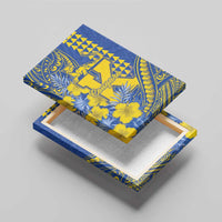 Hawaii Kaiser High School Canvas Wall Art Tribal Tattoo With Hibiscus Flowers