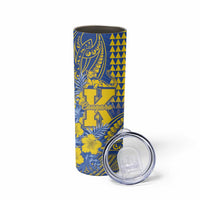 Personalised Hawaii Kaiser High School Skinny Tumbler Tribal Tattoo With Hibiscus Flowers LT05 - Polynesian Pride