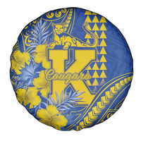 Hawaii Kaiser High School Spare Tire Cover Tribal Tattoo With Hibiscus Flowers