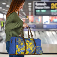 Hawaii Kaiser High School Travel Bag Tribal Tattoo With Hibiscus Flowers