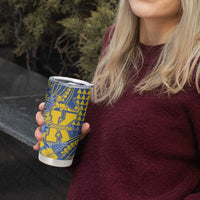 Personalised Hawaii Kaiser High School Tumbler Cup Tribal Tattoo With Hibiscus Flowers