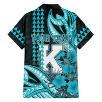 Personalised Hawaii Kapolei High School Family Matching Off Shoulder Maxi Dress and Hawaiian Shirt Tribal Tattoo With Hibiscus Flowers LT05 - Polynesian Pride