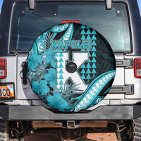 Hawaii Kapolei High School Spare Tire Cover Tribal Tattoo With Hibiscus Flowers