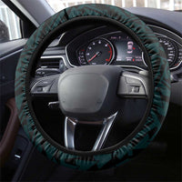 Hawaii Kapolei High School Steering Wheel Cover Tribal Tattoo With Hibiscus Flowers