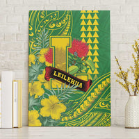 Hawaii Leilehua High School Canvas Wall Art Tribal Tattoo With Hibiscus Flowers