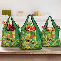 Hawaii Leilehua High School Grocery Bag Tribal Tattoo With Hibiscus Flowers