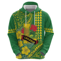 Personalised Hawaii Leilehua High School Hoodie Tribal Tattoo With Hibiscus Flowers