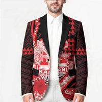 Personalised Hawaii Kalani High School Blazer Tribal Tattoo With Hibiscus Flowers