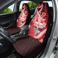 Hawaii Kalani High School Car Seat Cover Tribal Tattoo With Hibiscus Flowers