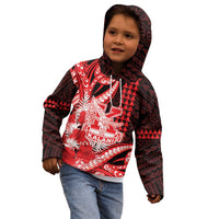 Personalised Hawaii Kalani High School Kid Hoodie Tribal Tattoo With Hibiscus Flowers