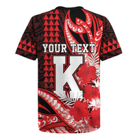 Personalised Hawaii Kalani High School Rugby Jersey Tribal Tattoo With Hibiscus Flowers