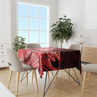 Hawaii Kalani High School Tablecloth Tribal Tattoo With Hibiscus Flowers
