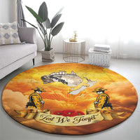 New Zealand And Australia ANZAC Day Round Carpet Sinai Palestine Campaign Lest We Forget