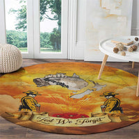 New Zealand And Australia ANZAC Day Round Carpet Sinai Palestine Campaign Lest We Forget