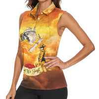 New Zealand And Australia ANZAC Day Women Sleeveless Polo Shirt Sinai Palestine Campaign Lest We Forget LT05 - Polynesian Pride