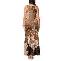 Tonga Emancipation Day Tank Maxi Dress Tongan Kupesi Ngatu Pattern Vintage Style LT05 - Polynesian Pride