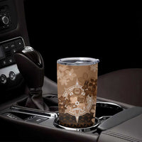 Tonga Emancipation Day Tumbler Cup Tongan Kupesi Ngatu Pattern Vintage Style