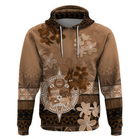 Tonga Emancipation Day Zip Hoodie Tongan Kupesi Ngatu Pattern Vintage Style