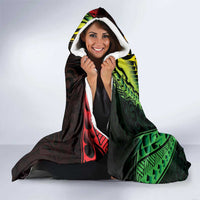 AAPI Heritage Month Hooded Blanket Kanaka Maoli Polynesian Tribal Wave