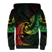 AAPI Heritage Month Sherpa Hoodie Kanaka Maoli Polynesian Tribal Wave