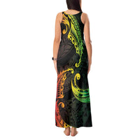 AAPI Heritage Month Tank Maxi Dress Kanaka Maoli Polynesian Tribal Wave