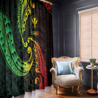 AAPI Heritage Month Window Curtain Kanaka Maoli Polynesian Tribal Wave