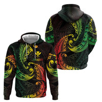 AAPI Heritage Month Zip Hoodie Kanaka Maoli Polynesian Tribal Wave