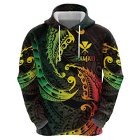 AAPI Heritage Month Zip Hoodie Kanaka Maoli Polynesian Tribal Wave