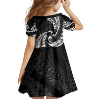 AAPI Heritage Month Family Matching Off Shoulder Short Dress and Hawaiian Shirt American Samoa Polynesian Tribal Wave