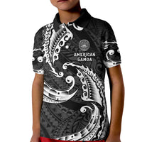 AAPI Heritage Month Kid Polo Shirt American Samoa Polynesian Tribal Wave