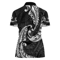 AAPI Heritage Month Women Polo Shirt American Samoa Polynesian Tribal Wave