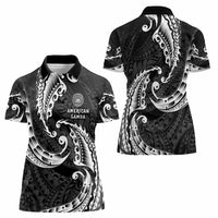 AAPI Heritage Month Women Polo Shirt American Samoa Polynesian Tribal Wave