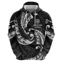 AAPI Heritage Month Zip Hoodie American Samoa Polynesian Tribal Wave