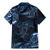 Aotearoa New Zealand Octopus Family Matching Mermaid Dress and Hawaiian Shirt Silver Fern Maori Pattern LT05 - Polynesian Pride