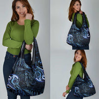 Aotearoa New Zealand Octopus Grocery Bag Silver Fern Maori Pattern