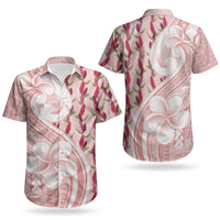 Samoa Teuila Couples Matching Summer Maxi Dress and Hawaiian Shirt Pink Samoan Siapo Motifs LT05 - Polynesian Pride