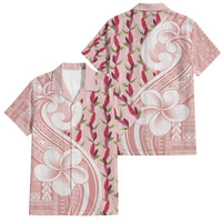 Samoa Teuila Family Matching Mermaid Dress and Hawaiian Shirt Pink Samoan Siapo Motifs LT05 Dad's Shirt - Short Sleeve Pink - Polynesian Pride
