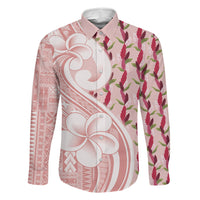 Samoa Teuila Family Matching Short Sleeve Bodycon Dress and Hawaiian Shirt Pink Samoan Siapo Motifs LT05 Daughter's Dress Pink - Polynesian Pride