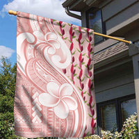 Samoa Teuila Garden Flag Pink Samoan Siapo Motifs
