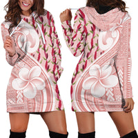 Samoa Teuila Hoodie Dress Pink Samoan Siapo Motifs