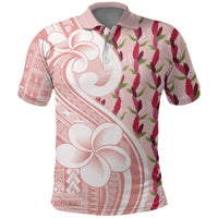 Samoa Teuila Polo Shirt Pink Samoan Siapo Motifs LT05 Pink - Polynesian Pride