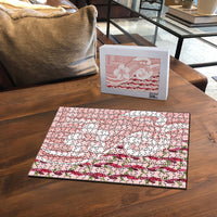 Samoa Teuila Puzzle Pink Samoan Siapo Motifs
