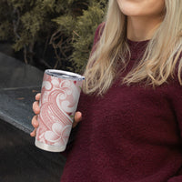 Samoa Teuila Tumbler Cup Pink Samoan Siapo Motifs