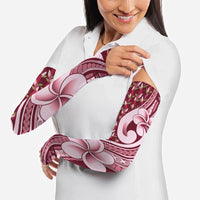 Samoa Teuila Arm Sleeves Maroon Samoan Siapo Motifs