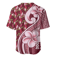 Samoa Teuila Baseball Jersey Maroon Samoan Siapo Motifs