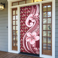 Samoa Teuila Door Cover Maroon Samoan Siapo Motifs