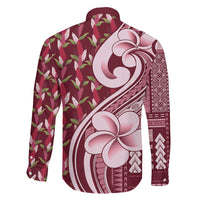 Samoa Teuila Family Matching Puletasi and Hawaiian Shirt Maroon Samoan Siapo Motifs LT05 Son's Shirt Maroon - Polynesian Pride